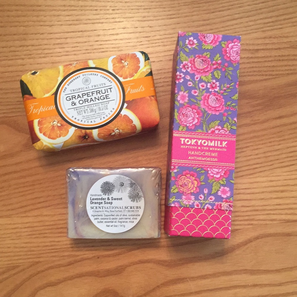Soaps and hand cream